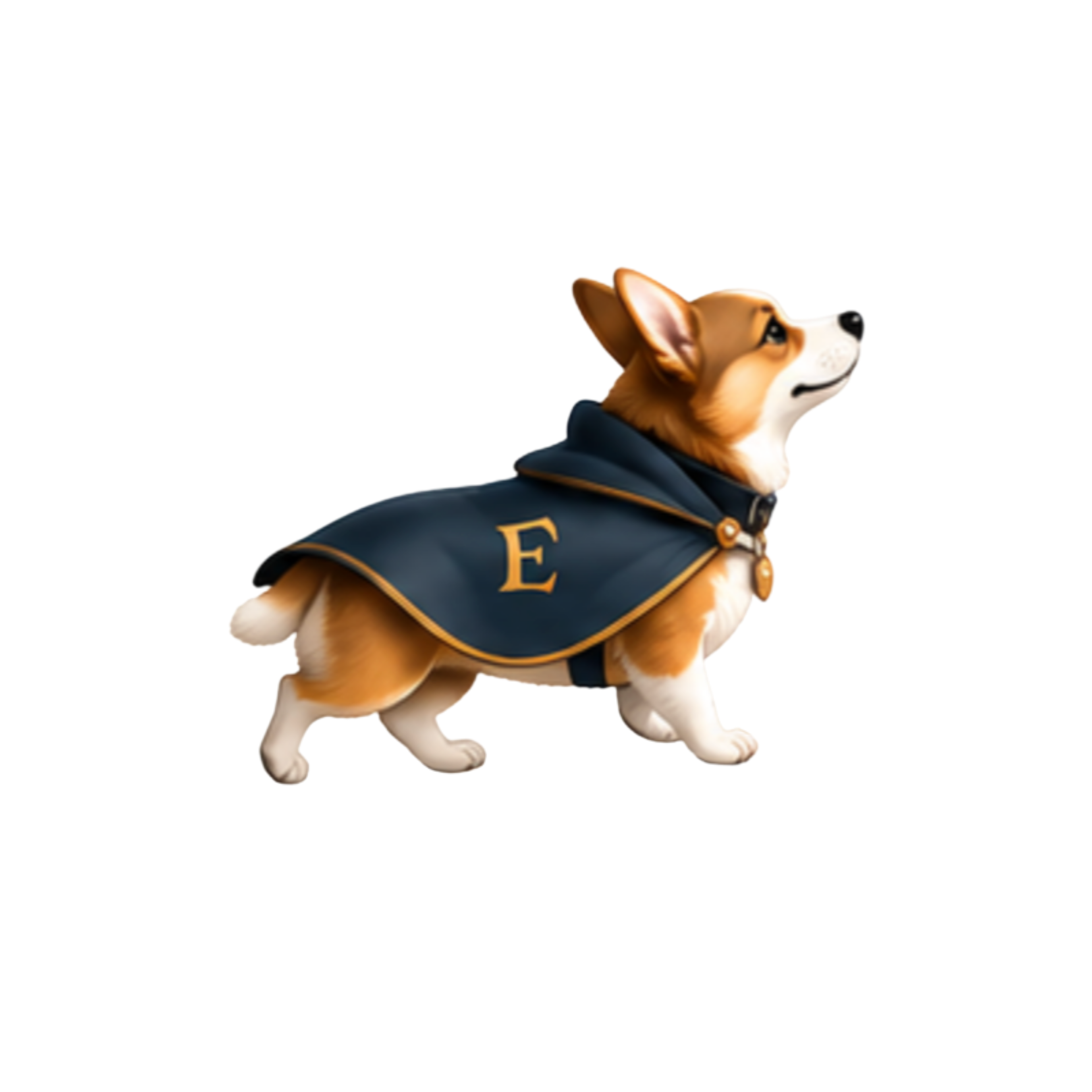 EDMUND the corgi walking from A toward B